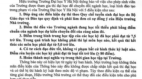 Muốn chuyển ngành, SV phải thi lại vào trường