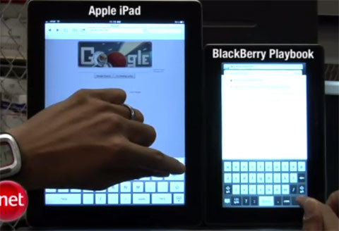 BlackBerry Playbook lướt web mượt hơn iPad2?
