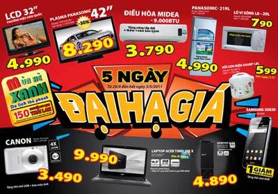 Khuyến mãi dịp 30/4 - 1/5: Các ông lớn mạnh tay
