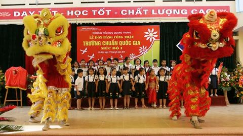 Trường TH Quang Trung được công nhận trường chuẩn Quốc gia