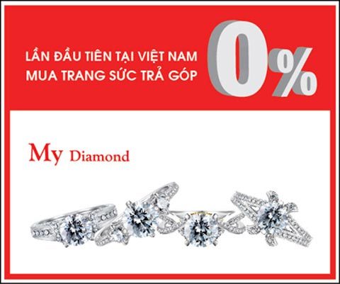 Mua trang sức kim cương trả góp, lãi suất 0%