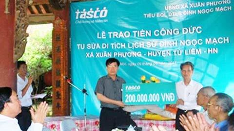 Tasco dành 200 triệu đồng tu sửa đình Ngọc Mạch