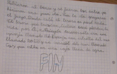 Bé lớp 2 viết văn bằng tiếng Tây Ban Nha