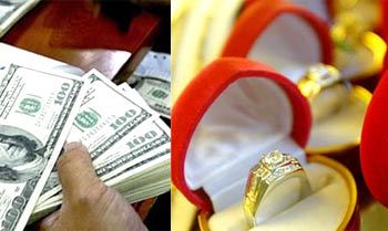 Vàng đầu tuần tiếp tục trượt dốc