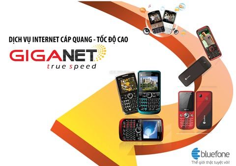 Mua điện thoại BlueFone, giảm cước đường truyền Internet cáp quang GigaNet