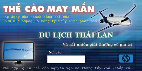 Mua màn hình vi tính, đi du lịch Thái Lan