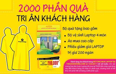 Thegioididong.com dành 2000 phần quà tri ân khách hàng