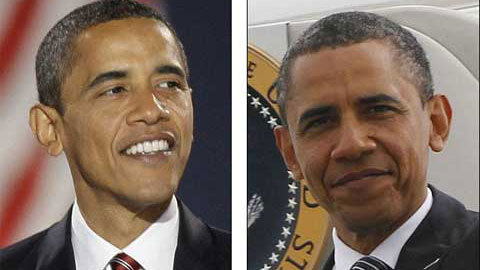 3 năm làm tổng thống, Obama đầy nếp nhăn