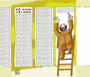 Công khai bản kê khai tài sản cán bộ