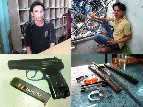 Khám phá 2 nhóm côn đồ tàng trữ súng ngắn