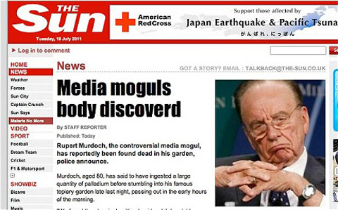 Hacker tung tin trên The Sun: Murdoch tự sát