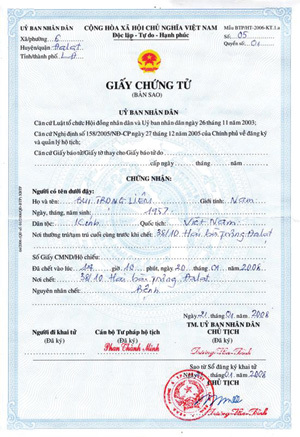 Hy hữu: Chồng cũ đang sống bị vợ khai tử