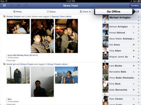 Rò rỉ hình ảnh của ứng dụng Facebook cho iPad