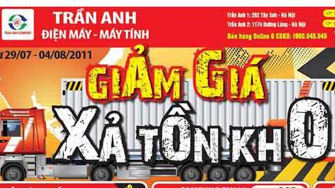 Trần Anh giảm giá - xả hàng tồn kho