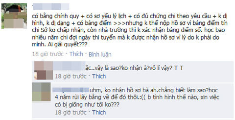 Thất nghiệp vì bảng điểm... có chữ