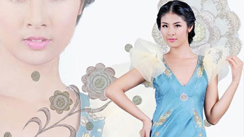 Ngọc Hân tự tin khoe tài thiết kế