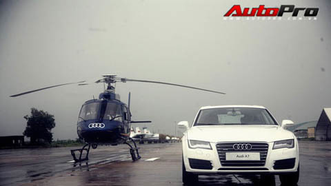 Audi A7 Sportback ra mắt hoành tráng với trực thăng
