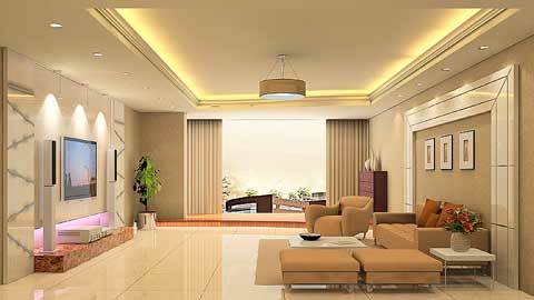 Tô điểm phòng khách bằng ánh sáng