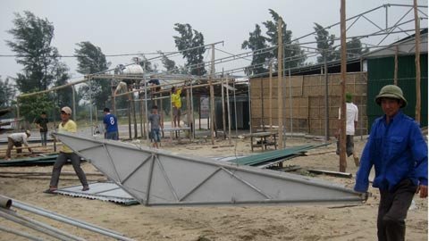 Hối hả dỡ nhà, gặt lúa 'đón bão'