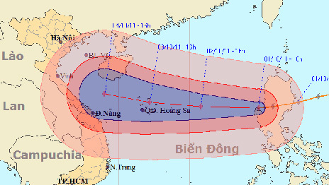 Bão Nalgae vào biển Đông, giảm xuống cấp 12