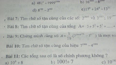 SV đại học vã mồ hôi với Toán lớp 6
