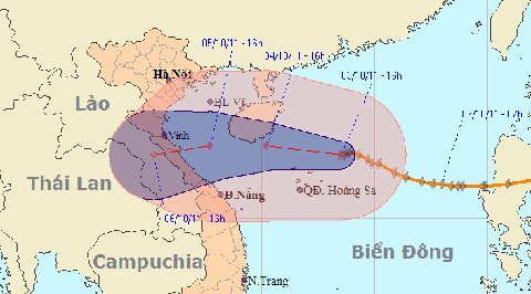 Bão yếu dần, miền Bắc lạnh tới cuối tuần