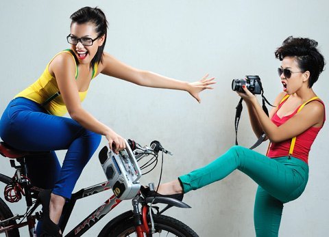 Phương Vy, Thảo Trang như chị em sinh đôi
