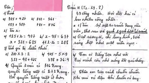 Giật mình đọc đề tập làm văn lớp 3 về tình yêu