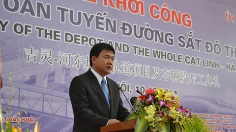 Bộ trưởng GTVT phát lệnh khởi công đường sắt đô thị