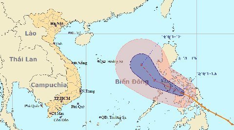 Xuất hiện bão cấp 8 trên biển Đông