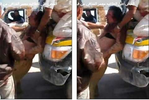 Ảnh Gaddafi nhuốm máu bị kéo lê trên đường