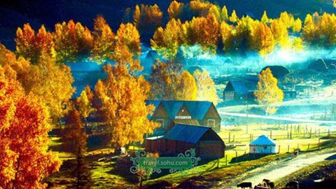 Toàn cảnh ngôi làng thần tiên rực rỡ