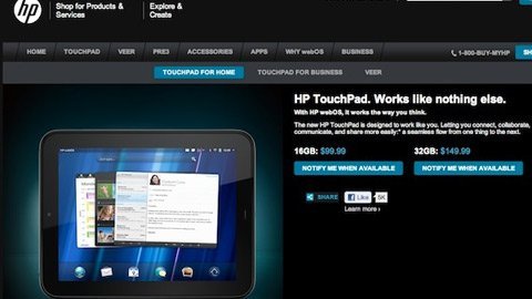 Vĩnh biệt máy tính bảng HP TouchPad