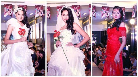 Hoa hậu Hương Giang lại mặc váy cưới