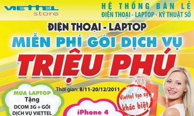 Mua điện thoại - máy tính nhận ngay gói dịch vụ triệu phú