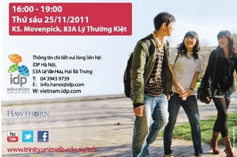 Đại Học Trinity College trao giải học bổng nhà lãnh đạo trẻ 2011