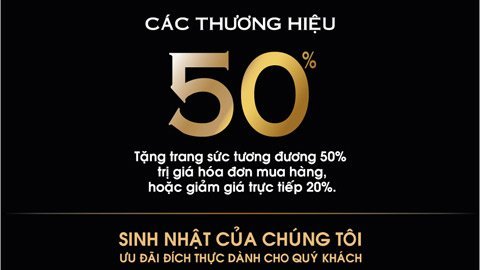 Thế giới kim cương siêu ưu đãi mừng sinh nhật