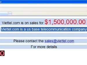 Tên miền Viettel.com được rao với giá 