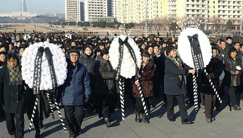 Triều Tiên huy động quần chúng cho tang lễ