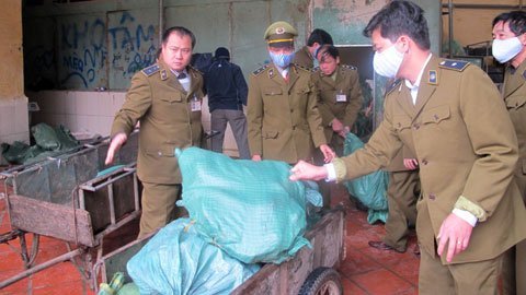 Phát hiện kho chứa 30 tấn thực phẩm bốc mùi