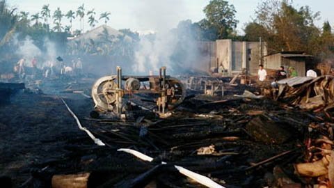 Cháy xưởng gỗ trong đêm, thiệt hại 5 tỷ