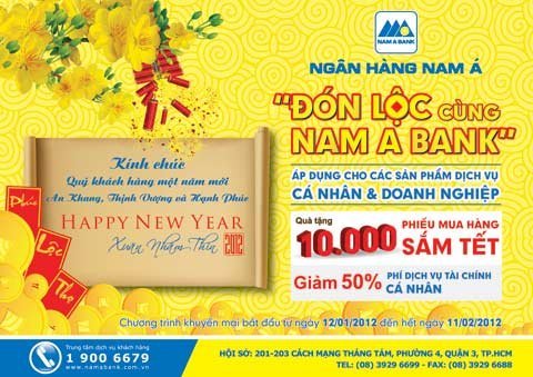Đón lộc đầu năm từ Nam A Bank