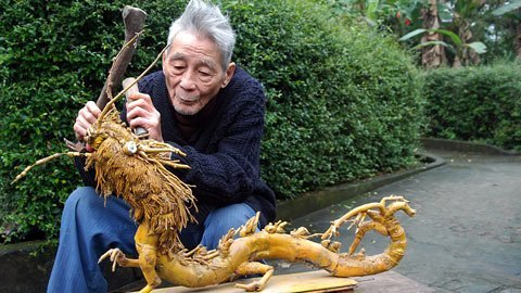 Cụ ông 90 tuổi và mối duyên với... rồng tre