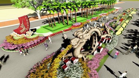 Xem rồng phun hoa trên đường Nguyễn Huệ