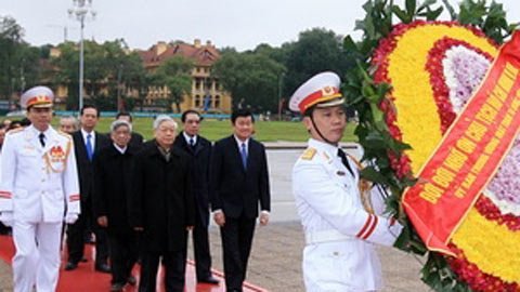 Lãnh đạo Đảng, Nhà nước viếng Chủ tịch Hồ Chí Minh