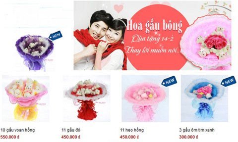 Teen online sắm quà Valentine 