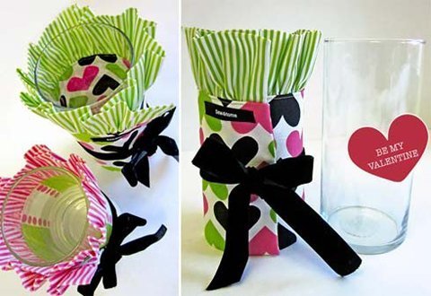 Làm lọ hoa mừng Valentine siêu xinh