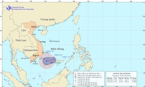 Áp thấp nhiệt đới bất thường trên biển Đông