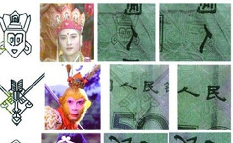 Thầy trò Đường Tăng trong tờ bạc 50 tệ