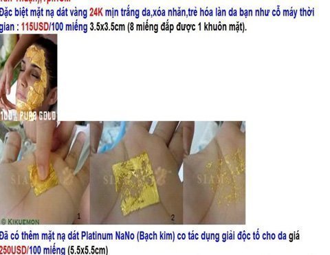 Bát nháo thị trường đắp mặt nạ online, dát vàng 'rởm'